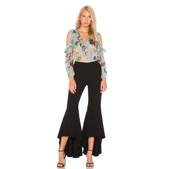 SOLD! ❤️ Alice + Olivia Jinny High-Low Flared-Leg Pants in Black - Picture 14 of 15